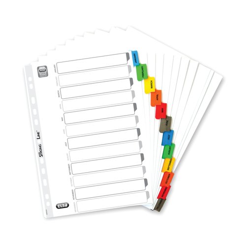 Elba January - December 12 Part A4 Assorted Dividers | Workline
